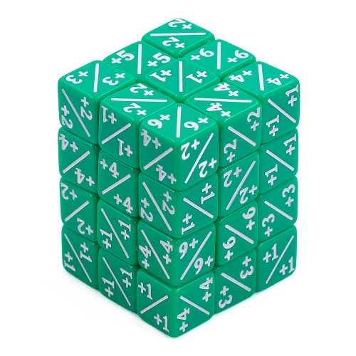 12mm counter dice-Green Positive