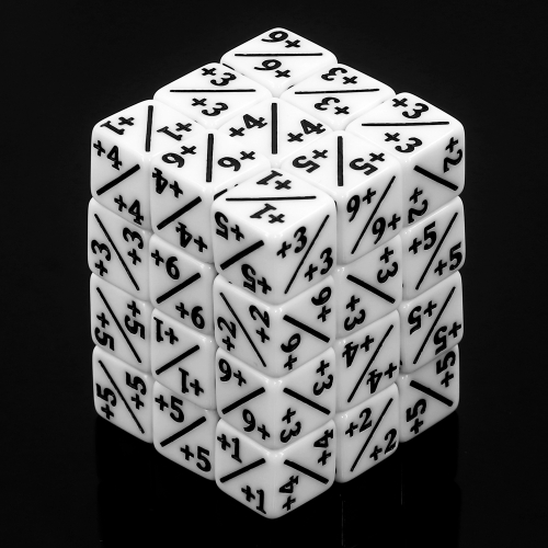 12mm Counter Dice-White Positive