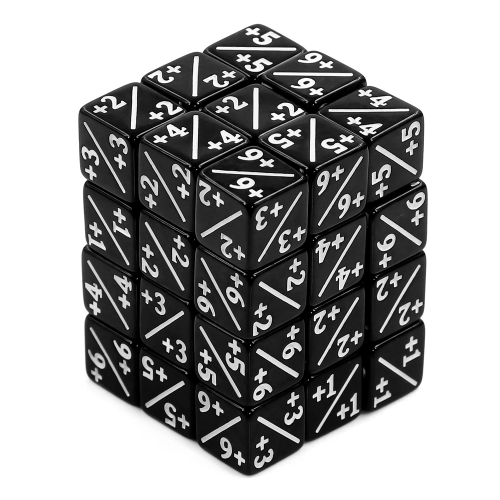 12mm Counter Dice-Black Postive