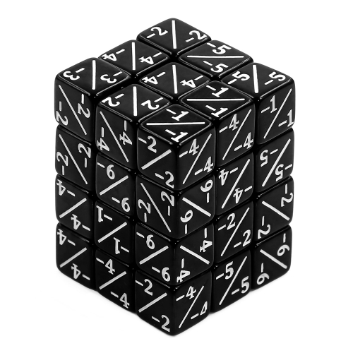 12mm Counter Dice-Black Negative