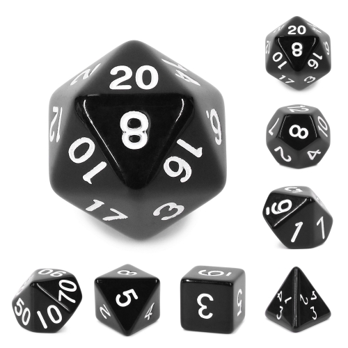 Black Opaque Dice