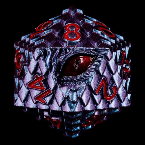 Titan D20s-Dragon Eye (Purple&Blue w Red Eye)