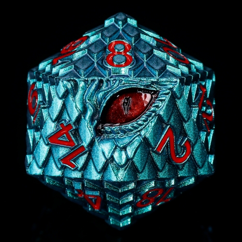 Titan D20s-Dragon Eye (Blue w Red Eye)