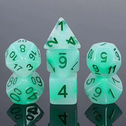 Turquoise Jade Dice Set