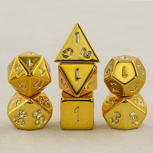 Electroplated Gold Dice