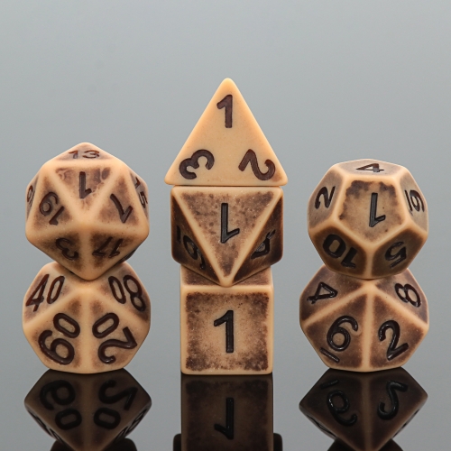 Ancient Dice Set (Brown font)