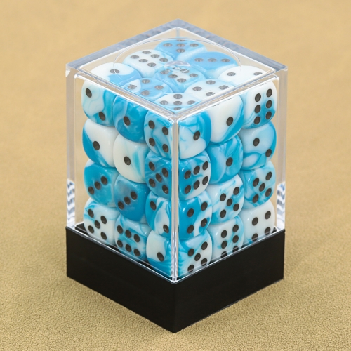 Sky Blue Silk 12mm Pips Dice