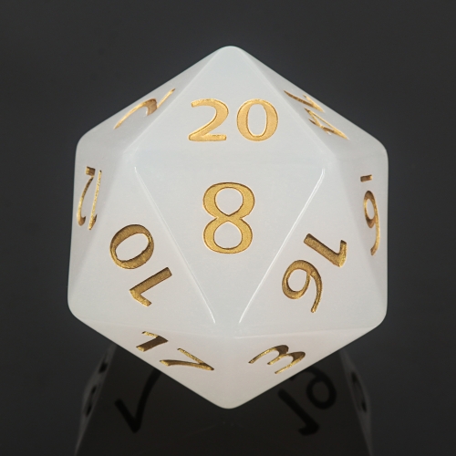 55mm Titan D20-White Jade (Brass Font)