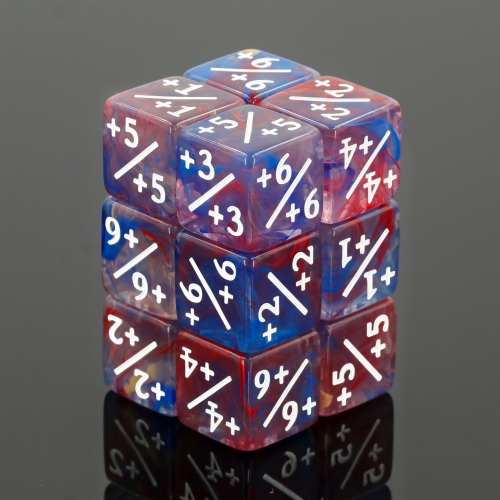 16mm Counter Dice(Blue+Red Silk)