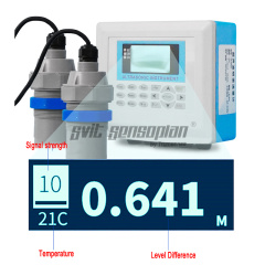 Trumsense Ultrasonic Liquid Level Difference Gauge Sewage River Water Seawater Level Gauge High And Low Level Ultrasonic Differential Sensor