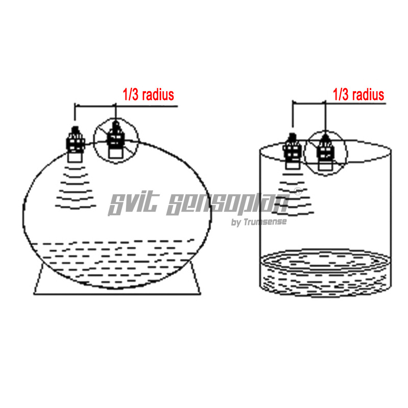 Trumsense Brand Split Type Ultrasonic Liquid Level Difference Gauge Ultrasonic Water Level Difference Sensor Ultrasonic Material Level Sensor