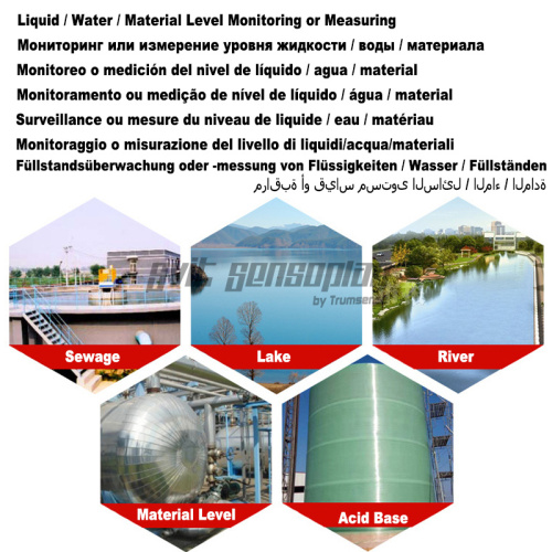 Split Ultrasonic Liquid Level Meter Ultrasonic Water Level Probe Ultrasound Material Height Meter Commercial Concrete Height Sand And Gravel Pile Height Monitoring