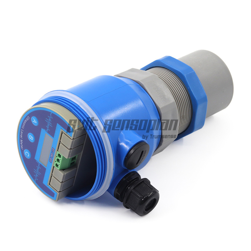 Trumsense 0.3% Precision Ultrasonic Sensor To Measure Liquid Level Water Depth Sewage Level Material Height 1 To 20m Range 4 To 20ma Or Rs485 Output