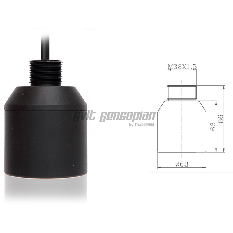 Trumsense Small Blind Spot 4 To 20ma Range 5 To 20m Ultrasonic Mud Level Meter Sludge Interface Meter Measure Water Depth And Sludge Thickness Together With Temperature Compensation