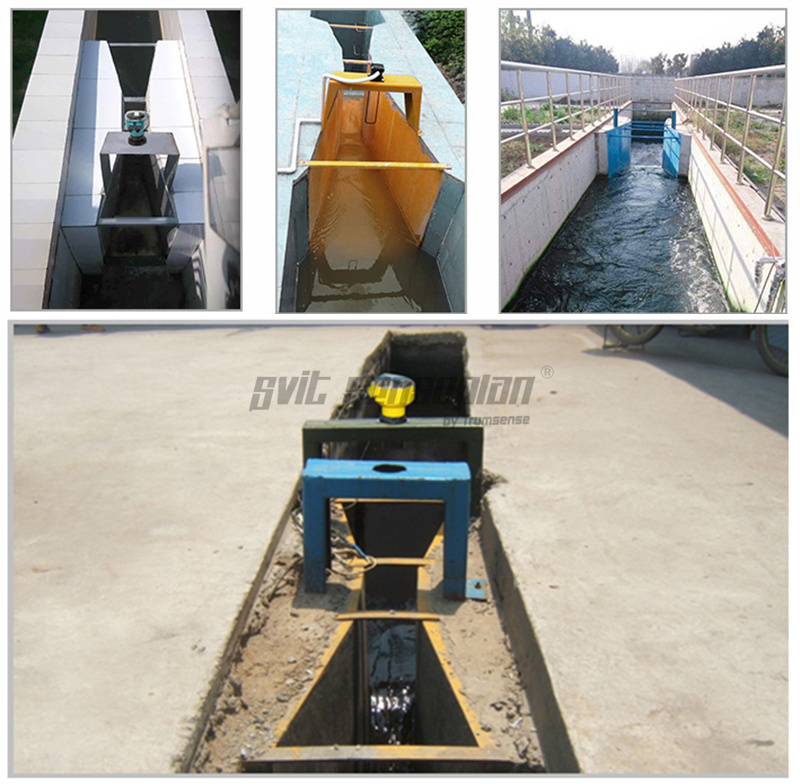 Range 3m 4 To 20ma Rs485 Output Integrated Ultrasonic Open Channel Flowmeter Ultrasound Open Channel Flow Sensor 3% Accuracy