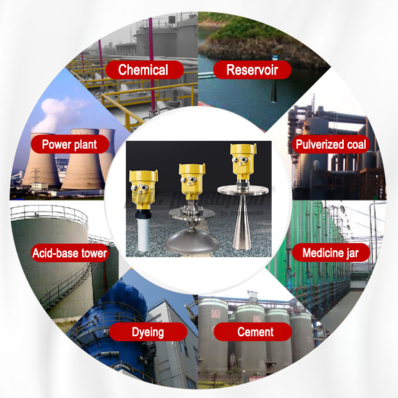 LCD High Frequency Pulse 26GHz Radar Level Meter with RS485 Modbus For Various Liquid or Water Level Measuring