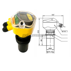 Trumsense Integrated Type IP68 Probe 1 To 3m Ultrasonic Open Channel Flowmeter 4 to 20ma Output Relay Output or RS485 Optional