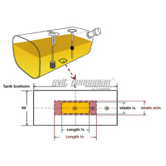 Trumsense 3 To 6 Meters RS232 RS485 Analog Output External Sticking Type Ultrasonic Fuel Level Sensor Installed On The Bottom Of Fuel Tank Of Truck Or Sprinkler Or Fire Truck