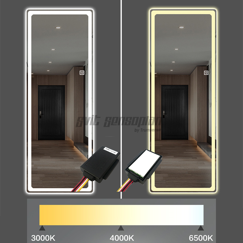Trumsense WS08D1 Touch Switch Dual Color Brightness and Colour Temperature adjusting for Live Streaming or Cosmetic Elegent Smart Mirror