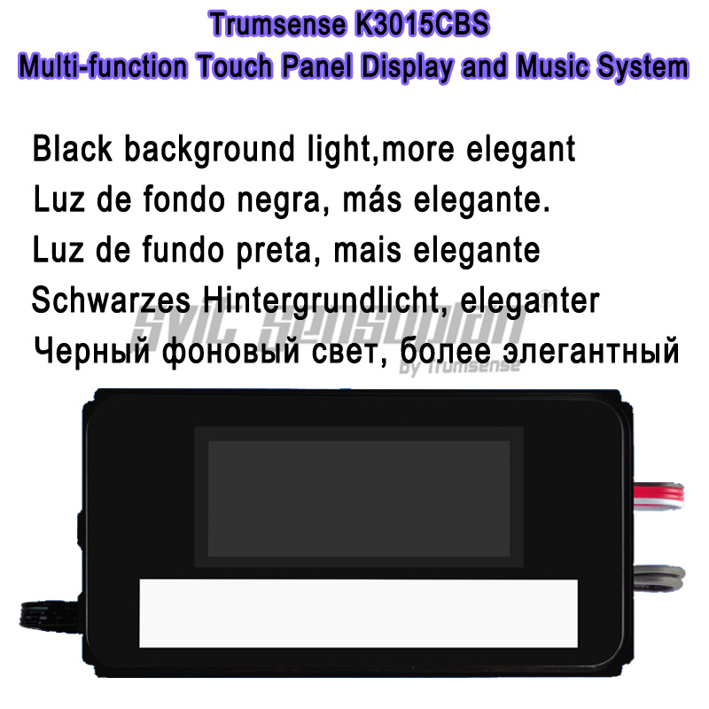 Trumsense 2022 Black LED Screen K3015CBS-S5A Touch Panel Radio Clock Temperature Date Defog Bluetooth-compatible for LED Mirror Used for Hotel Home KTV Make-up Room or Any Other Mirror Refurbishment