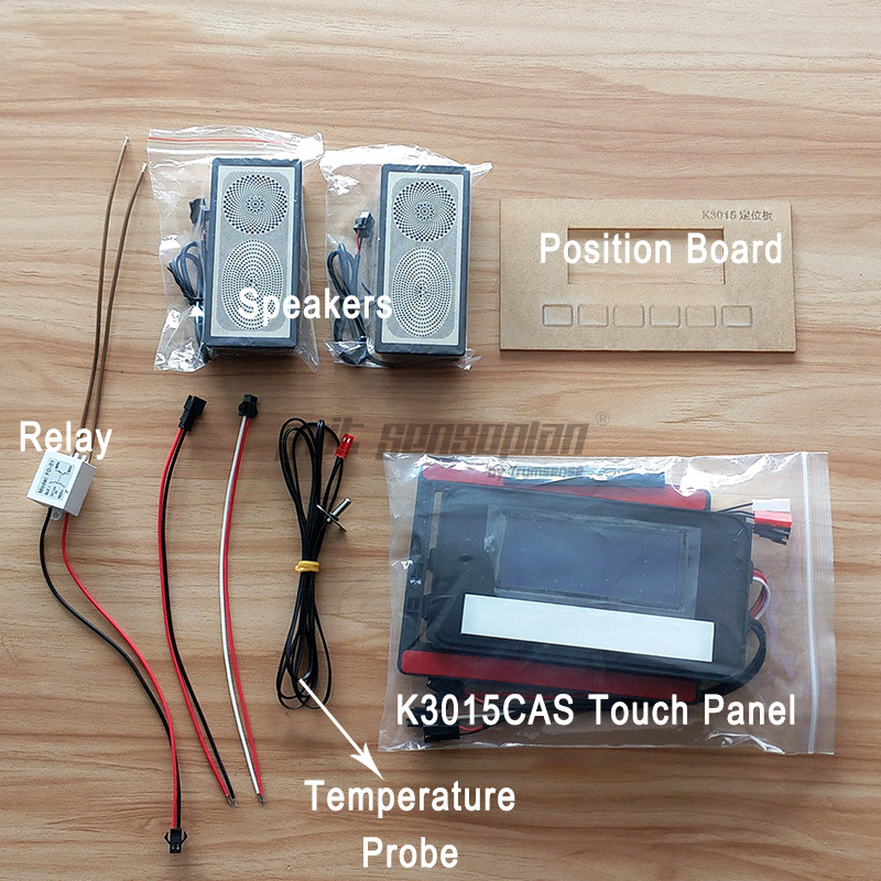 New Arrival Trumsense K3015CAS 12h or 24h Time Setting Automatically Detect the Connection of Mist Removing Film with Elegent BLACK SCREEN for Modern LED Mirror