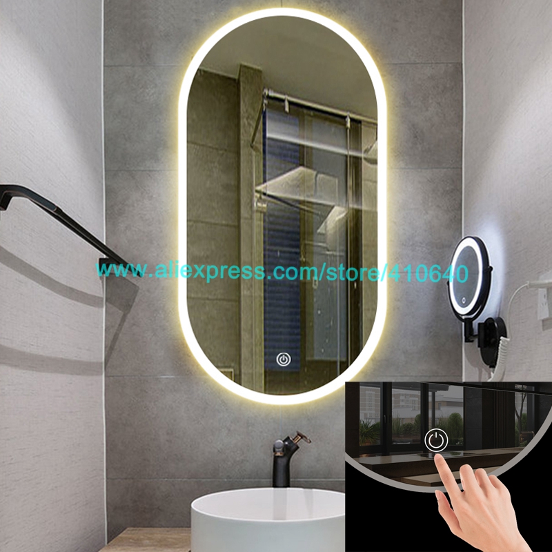 Trumsense Bathroom Light Mirror Touch Switch K3013BA-S1-B AC 90 to 240V Input and AC 90 to 240V Output Control On Off of LED Strip and Anti-fog Film Used for Hotel or Home