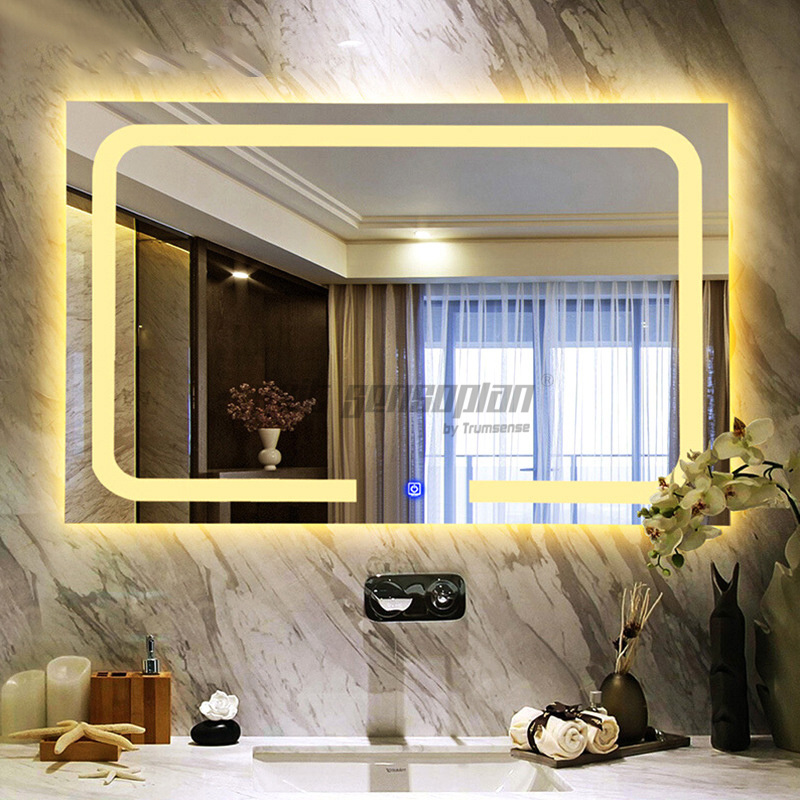 Trumsense Bathroom Light Mirror Touch Switch K3013BA-S1-B AC 90 to 240V Input and AC 90 to 240V Output Control On Off of LED Strip and Anti-fog Film Used for Hotel or Home