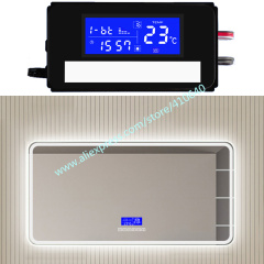 Trumsense K3015CBL Mirror Clock Temperature Date Display with Anti-Fog Touch Six Button Mirror Bluetooth Player Suitable for All LED Mirror of Hotel Home Public Activity Area