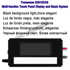 New Arrival Trumsense K3015CAS 12h or 24h Time Setting Automatically Detect the Connection of Mist Removing Film with Elegent BLACK SCREEN for Modern LED Mirror