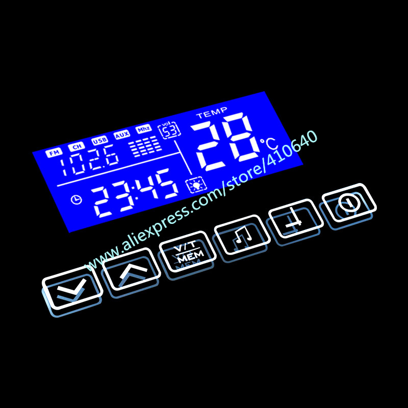 LED mirror time temperature display smart mirror radio bluetooth play