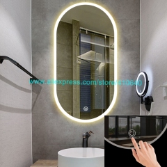 Trumsense AC 90 to 240V Input and AC 90 to 240V Output K3013BA Bathroom LED Mirror Touch Switch Control On Off of LED and Anti-fog Film Load 300w for Hotel or Home