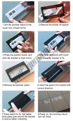 Trumsense K3100C-WB Mirror Time And Temperature Displaying Device 12 Or 24 Hour Time And Celsius Or Fahrenheit Display Switch