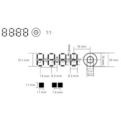 Trumsense K3100C-WB Mirror Time And Temperature Displaying Device 12 Or 24 Hour Time And Celsius Or Fahrenheit Display Switch