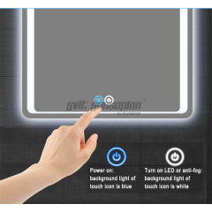 Trumsense WS08D2 Double Key LED Mirror Touch Switch to Control DC 12V LED Strip on off and AC 220V anti-fog film Indepedently