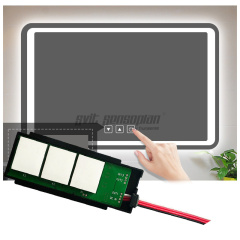 Trumsense WS08F3-A3-BW Hotel Three Key Touch Switch Control On Off of LED Mirror Steplessly Adjust the brightness of LED Strip