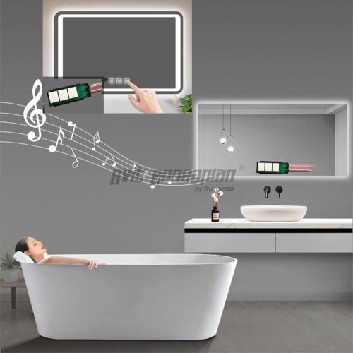 Trumsense WS08F3 Bathroom Mirror Led Light Bluetooth Defogging Three-way Independent Touch Button Switch for Hotel Home Washroom