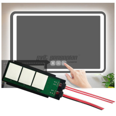 Trumsense WS08F3 Bathroom Mirror Led Light Bluetooth Defogging Three-way Independent Touch Button Switch for Hotel Home Washroom