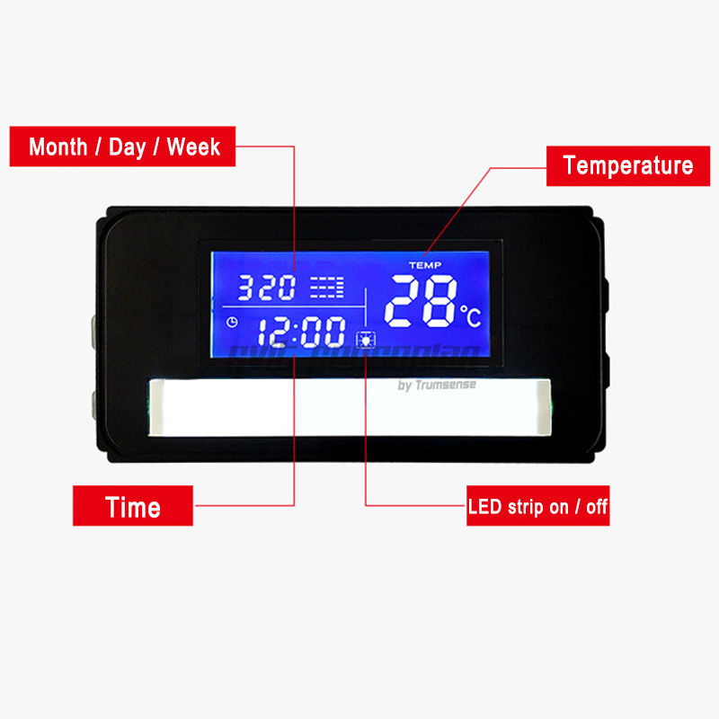 Trumsense K3014A LCD Screen Mirror Time Temperature Date Display Touch Switch Touch Switch for Washroom LED Mirror Hot Sales