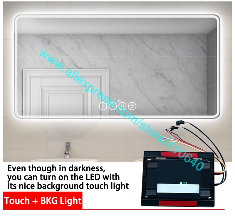 Trumsense DC 12V K3030B Touch Switch Adjust Brightness and 2 LED Colour Strips with Bluetooth-compatiable for LED Mirror