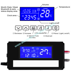 Trumsense K3015CAL Touch Switch Panel With LED On Off Time Temperature Date Radio Bluetooth-compatiable for Bathroom LED Mirror