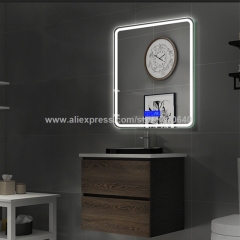 Trumsense K3015CBH Mirror Clock Temperature Date Display with Anti-Fog Touch Six Button Mirror Bluetooth-compatiable Touch Panel Used for LED Light Mirror of Bathroom,Washroom,Bedroom, Bar,Hotel,Beauty Salon,Coffee Shop,Sitting Room,KTV,Homestay