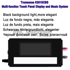 Trumsense 2022 Black LED Screen K3015CBS-S5A Touch Panel Radio Clock Temperature Date Defog Bluetooth-compatible for LED Mirror