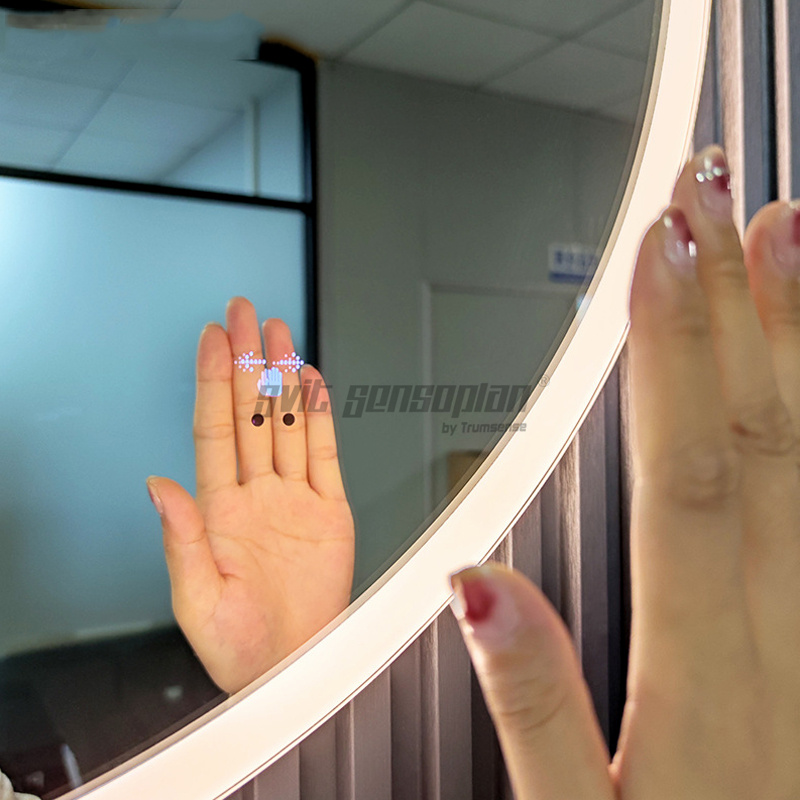 Trumsense miroir infrarouge main balayage interrupteur WS08CR gradation en continu et couleur salle de bain miroir vague main Induction interrupteur