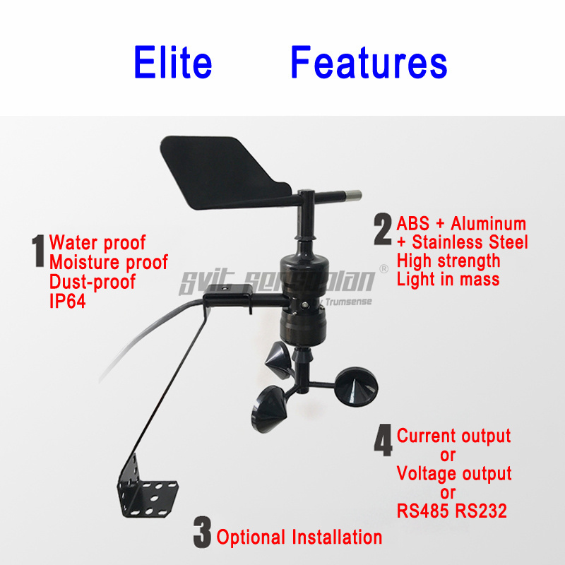 Trumsense STTWSWDI515S Integrated Wind Speed and Direction Sensor DC 5V Power Supply 1 to 5V Output Used in Meteorolog Oceans Environment Airports Agriculture
