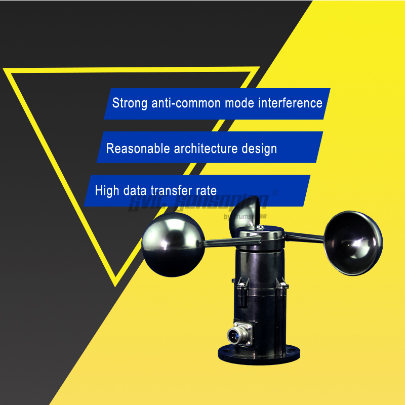 Trumsense STTWS122405C Voltage Signal Output Three Cup Wind Speed Sensor for School or Construction Site Weather Station 12 to 24V Power 0 to 5V Output