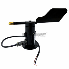 Anémoscope Trumsense STTWD1224420C avec capteur de direction de flux d'air en polycarbonate, alimentation 12-24 V, sortie 4-20 mA, haute précision, pour environnements difficiles.