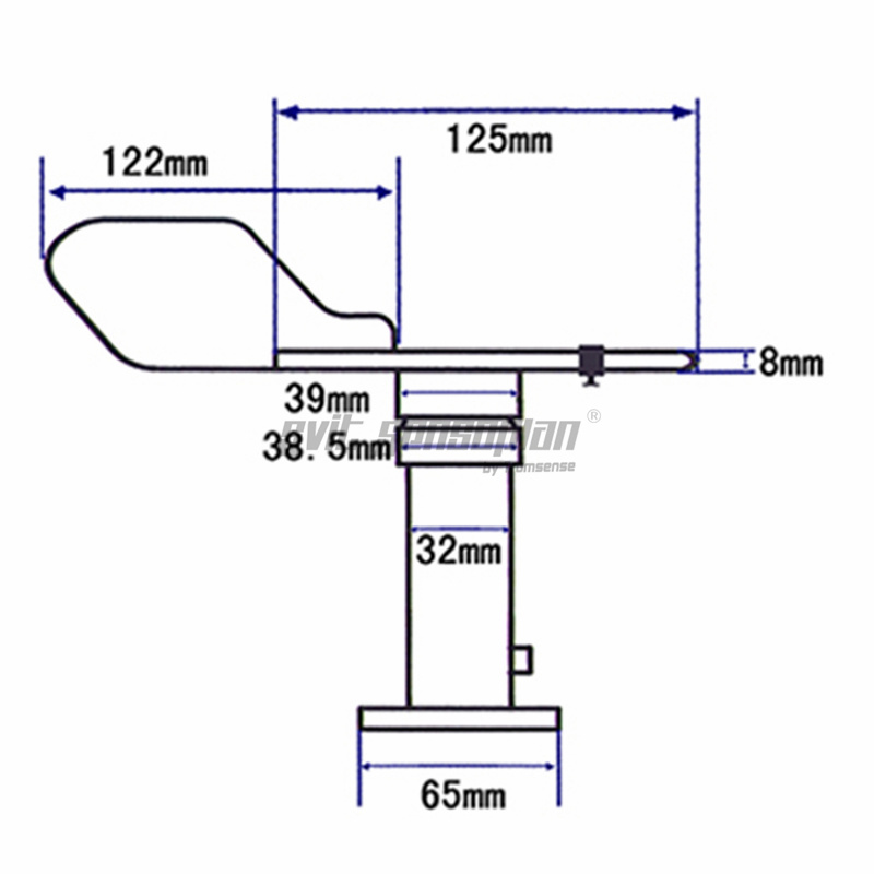 Trumsense STTWD724042C Polycarbon Wind Orientation Sensor Anemoscope 7 to 24V Power 0.4 to 2V Output for Breeding and Planting Industry With Long Life Span