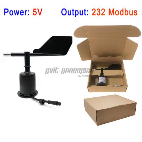 Trumsense STTWD5232 Wind Direction Sensor Wind Direction Monitor 5V Power RS232 Modbus Output Can Be Connected To Single Chip Microcomputer, Multimeter, Plc, Computer, Server, Etc