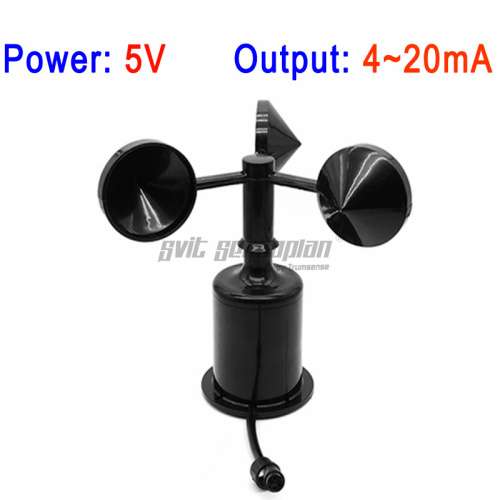 Trumsense STTWS5420 Current Output Wind Speed Sensor DC 5V Power 4 to 20mA Output Available for Both Bottom and Side Wire Outlet Strong And Long Life Span Polycarbon Material