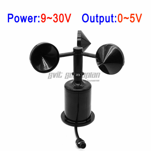 Trumsense STTWS93005 0 to 5V Output Wind Speed Sensor Wind Speed Transducer 3 Cup Type Wind Speed Meter With 9 to 30V DC Wide Power Supply Polycarbon Material Easy to Install